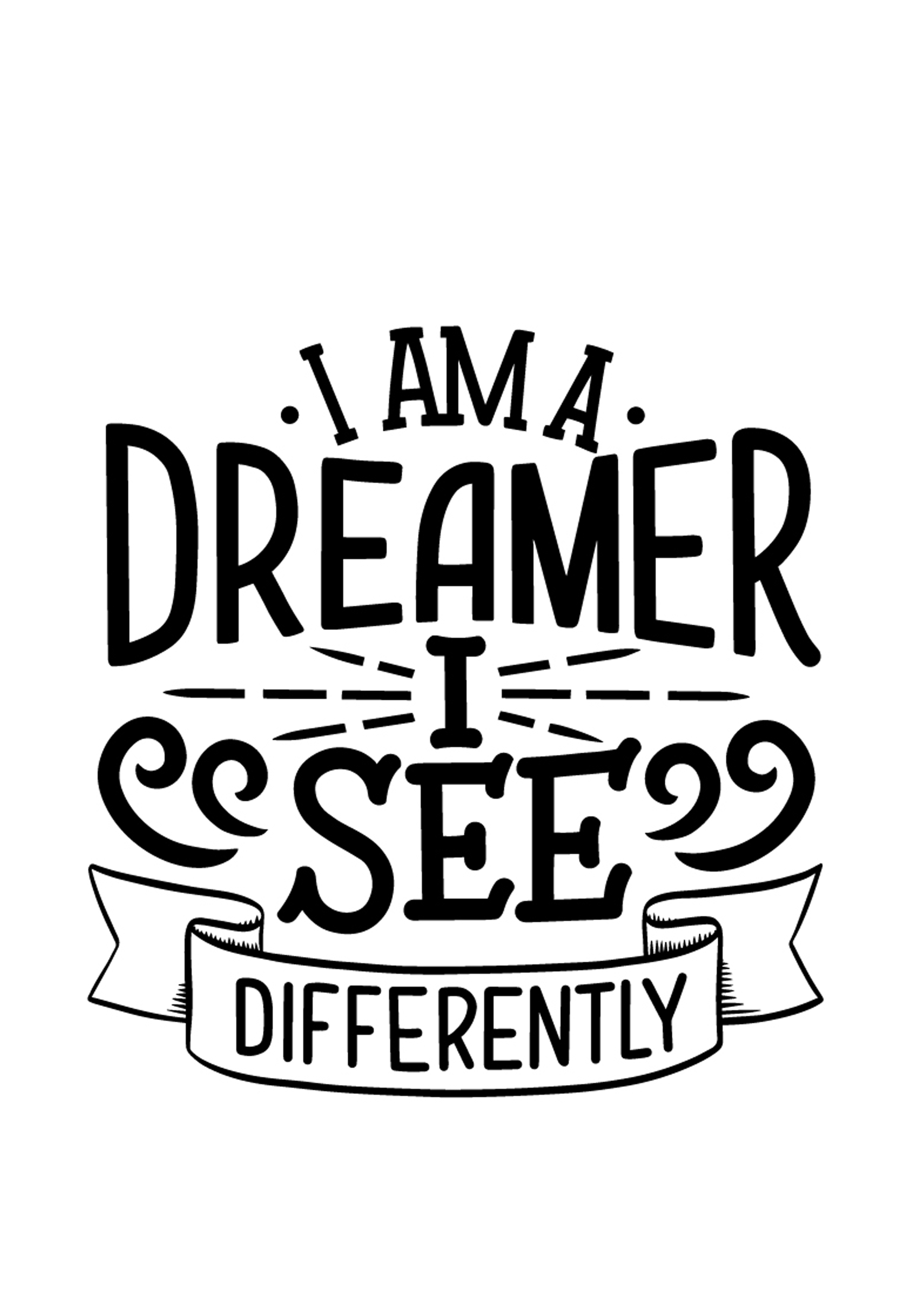 Arte de frase pronta para estampar